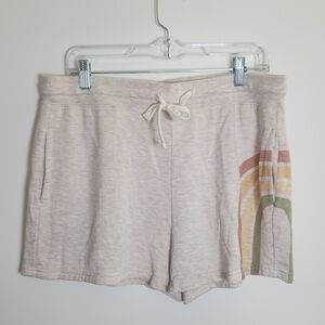 Altar'd State Intimates Rainbow Boho Knit Shorts Large Neutrals